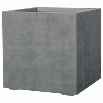 Plant pot Deroma Grey 49 x 49 x 49,5 cm Plastic Squared Bucket Ø 49 x 45 cm