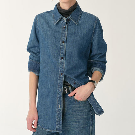 Women’s BERTO Denim Lapel Shirt