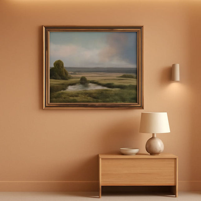Gilded Antique Framed Vintage Landscape Wall Decor