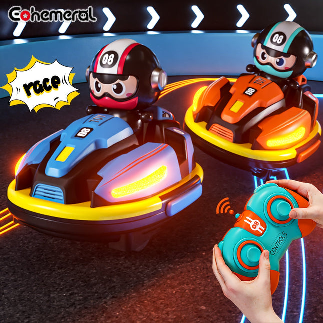 NNETM Remote Control Dual Bumper Cars Set with Lights