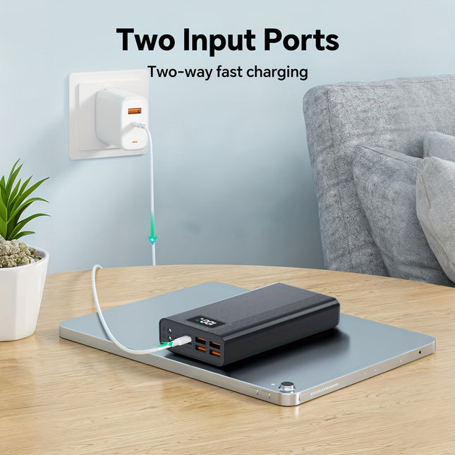 NNETM  40000mAh Portable Power Bank – High-Capacity Fast Charging Battery with USB & Type-C