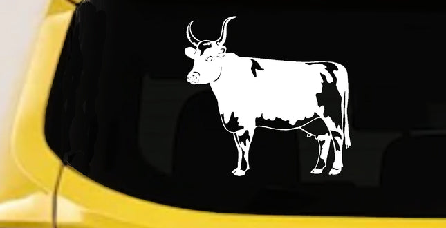 Cow Bull Decal for Car Truck Window - Vinyl Sticker