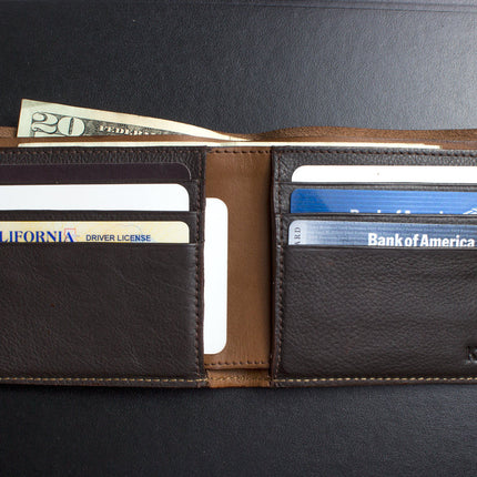 Double Bifold Leather Wallet