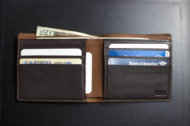Double Bifold Leather Wallet