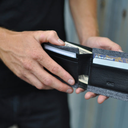 Dual Textured Leather Wallet