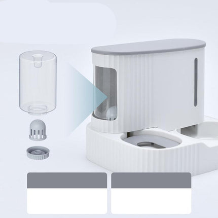Pet Oasis: Automatic Cat Drinking Fountain And Feeder