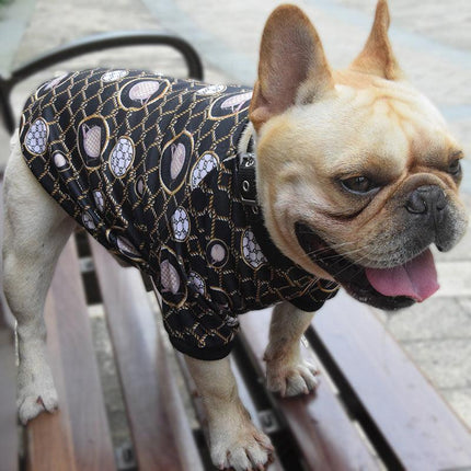 Personalized Pet Fashion: Customizable Bag Print Dog Clothes For Spring And Autumn