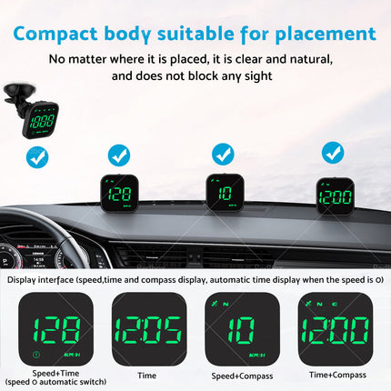 Universal Car HUD Head Up Display LED Digital GPS Speedometer Overspeed Alarm