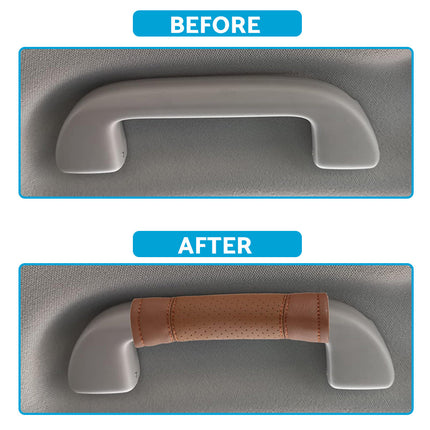 2pcs Universal Car Accessories Faux Leather Door Handle Cover Soft Car Handle
