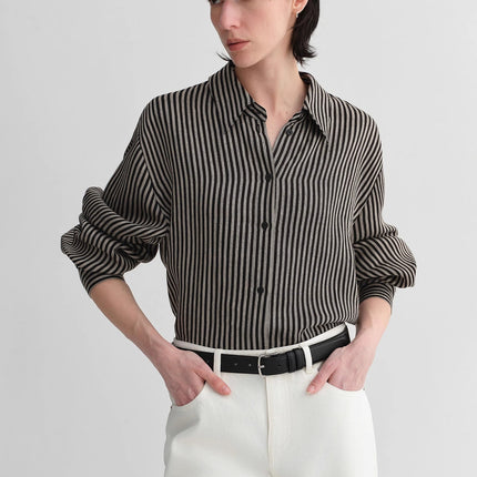 Women’s Linen Pinstripe Shirt