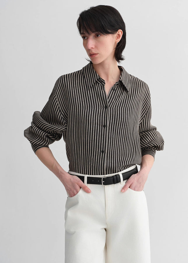 Women’s Linen Pinstripe Shirt