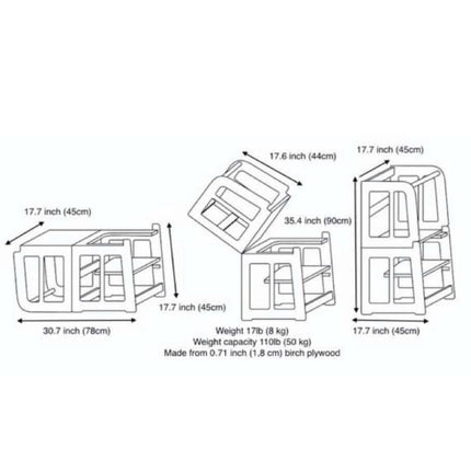 2in1 Montessori Learning Tower & Desk