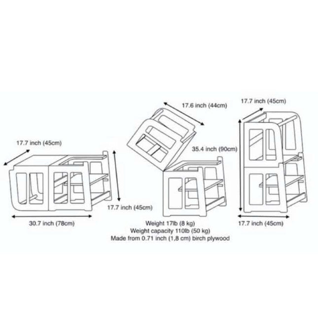 2in1 Montessori Learning Tower & Desk