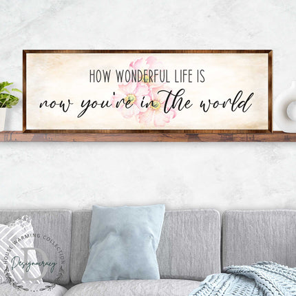 What a Wonderful Life - Wooden Motivational décor - Rustic art - Wall art - Nursery décor - Wooden Framed Art - 310313