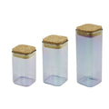 3 Tubs Fackelmann Tasty Green 450 ml Transparent Rectangular (3 Pieces)