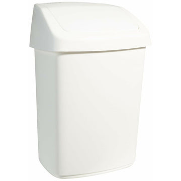 Rubbish Bin Rubbermaid TAPA BASCULANTE White Black Plastic 25 L