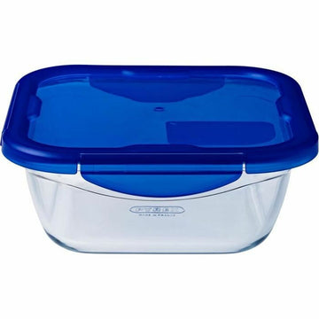 Food Preservation Container Pyrex Blue Transparent 800 ml (2 Units)