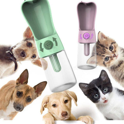 Pet Dog Cat Water Bottle Portable Feeder