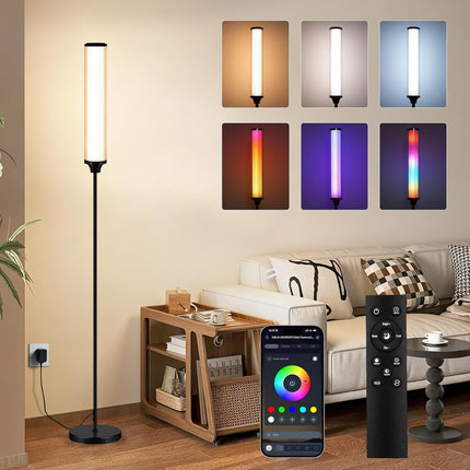 Smart RGBCW Floor Lamp With App Remote Controlled LED Lighting 12W