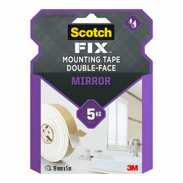 Double Sided Tape Scotch 5 kg 19 mm x 5 m Transparent Mirrors