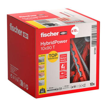 Wall plugs and screws Fischer hybridpower countersunk Ø 7 x 90 mm (10 Units)