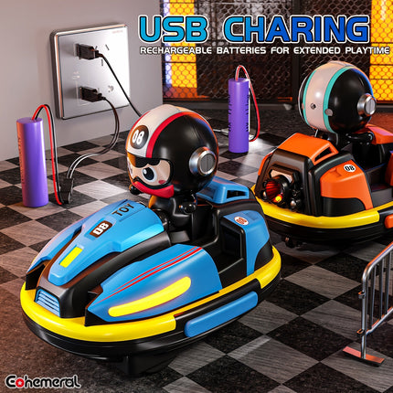 NNETM Remote Control Dual Bumper Cars Set with Lights