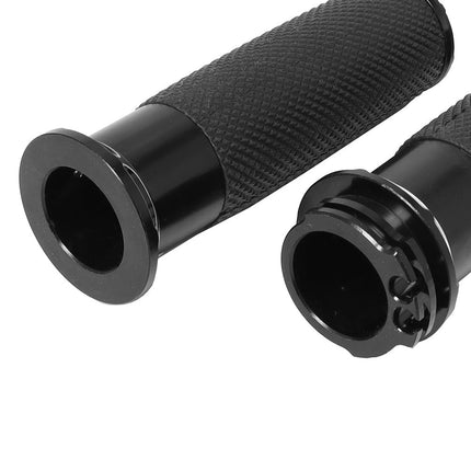 1-inch Pair Black Hand Grip Handle Bar Suitable For Harley-Davidson Touring 2000-2020 / Dyna 2000-2017 / Sportster 2004-2020