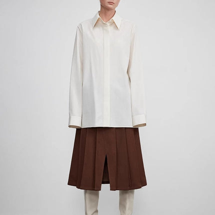 Women’s Draped Longline Elegant Shirt