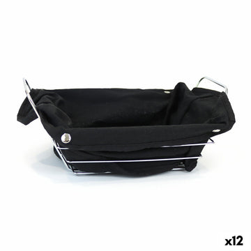 Breadbasket My Bar Black Metal Rectangular 29 x 20 x 11,7 cm (12 Units)