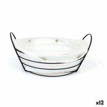 Breadbasket My Bar White Metal 26 x 23,5 x 11,2 cm (12 Units)