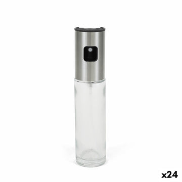 Cruet La Mediterránea Luxe Transparent Silver Glass 100 ml (24 Units)