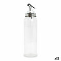 Cruet Quttin Transparent Silver Glass 0,5 L 6 x 6 x 26 cm (12 Units)