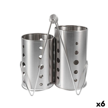 Cutlery basket Quttin Steel 20 x 11 x 23 cm (6 Units)