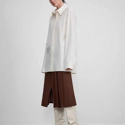 Women’s Draped Longline Elegant Shirt