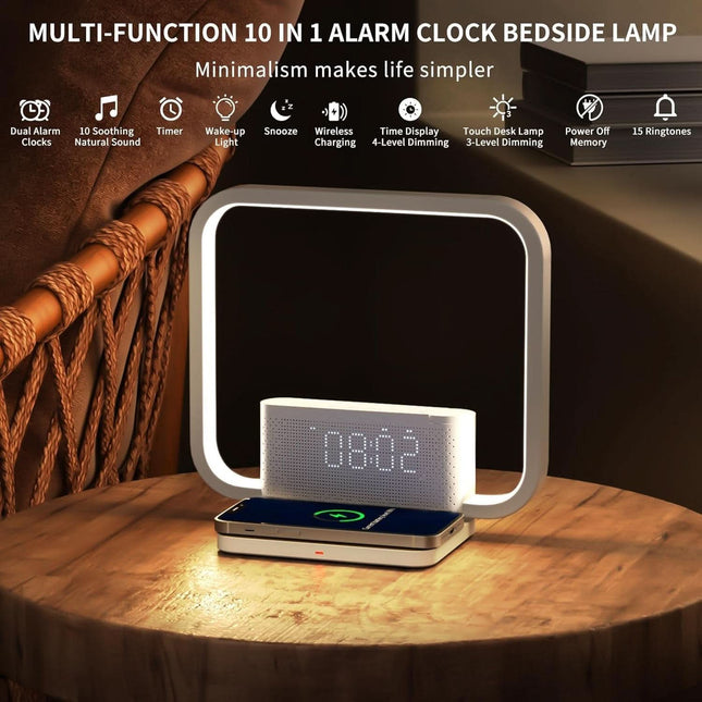 Sunrise Alarm Clock With Wireless Charging Station