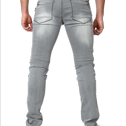 Destroyed Biker Style Jeans