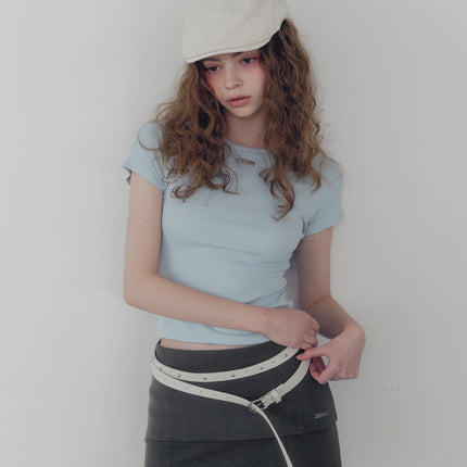 [TWEE] Nowell Panel Stitch Short-Sleeve T-Shirt