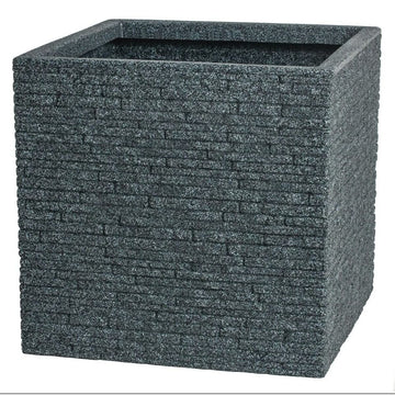 Plant pot Strata Board 39 x 39 x 39 cm Cement Plastic Squared