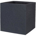 Plant pot Strata Board 39 x 39 x 39 cm Dark grey Plastic Squared