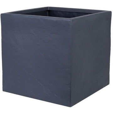Plant pot Strata 40 x 38 x 40 cm Graphite Plastic Squared