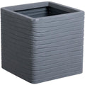 Plant pot Strata Banbury 31 x 31 x 31 cm Dark grey Plastic Squared