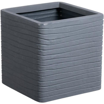 Plant pot Strata Banbury 31 x 31 x 31 cm Dark grey Plastic Squared