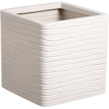 Plant pot Strata Banbury Light grey 31 x 31 x 31 cm Plastic Squared