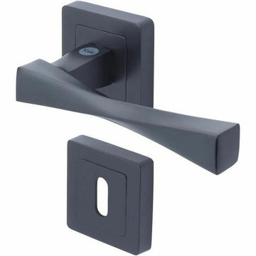 Door handle Yale YPP7-V-PC Verona Black Aluminium