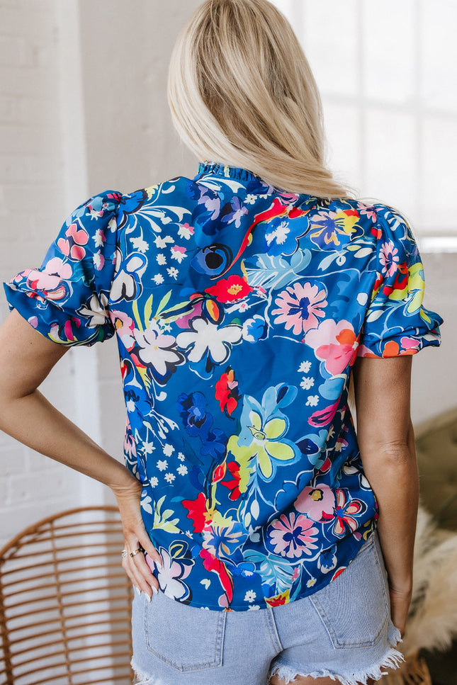 Ainara Floral Puff Sleeve Blouse