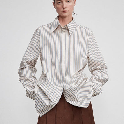 Women’s Draped Longline Elegant Shirt