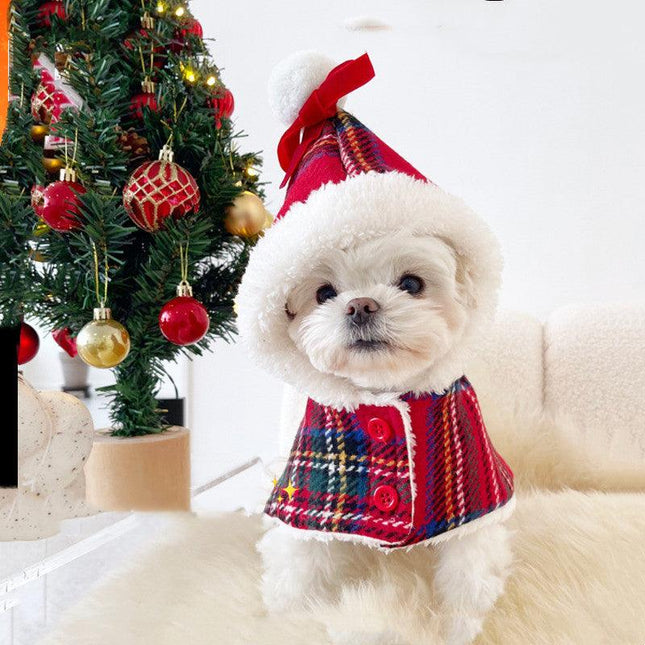 Festive Pet Cloak: Stylish Christmas And New Year Dog Clothes