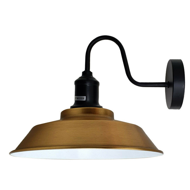 Metal Wall Lights Shade Indoor Retro Wall Sconce Lighting Wall Lamp~1979