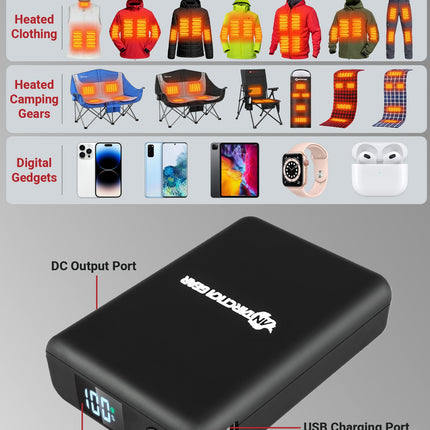 ANTARCTICA GEAR 20000mAh 12V Rechargeable Battery Power Bank