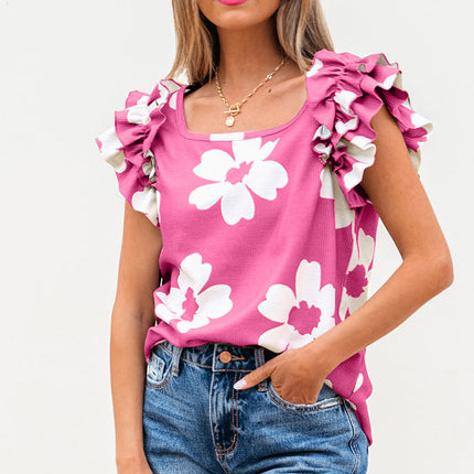 Mazie Floral Ruffled Blouse